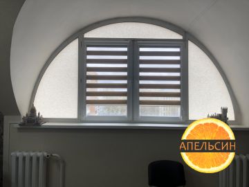 Рулонные шторы со вставками под штапик окна
